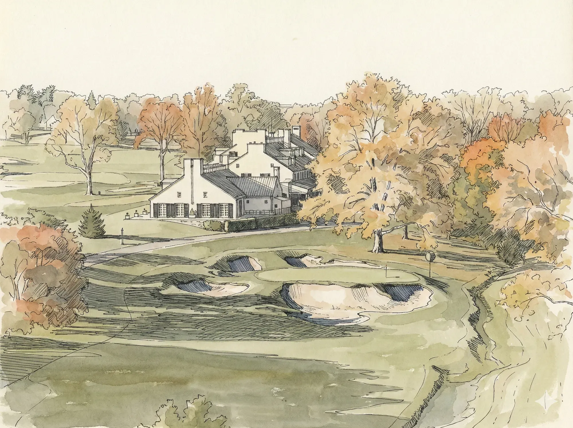 Merion Golf Club course view